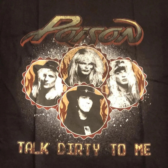 Poison Talk Dirty To Me Band Tee Shirt - Picture 2 of 6